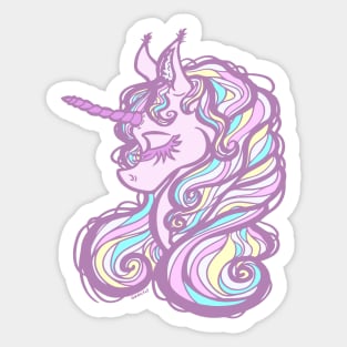 Pretty in Pink Unicorn Sticker